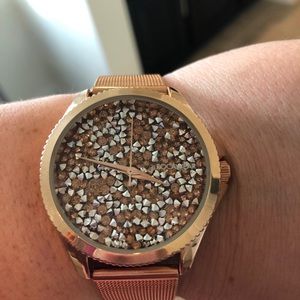 Rocawear rose gold watch and additional bracelet.